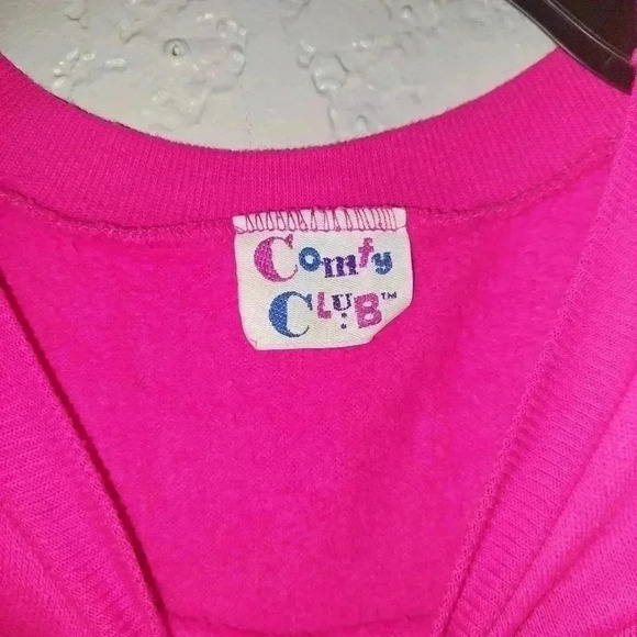 Vintage 80’s Pink Comfy Club Bear Sweater Long Sleeve Nightgown Size Medium - Picture 7 of 7